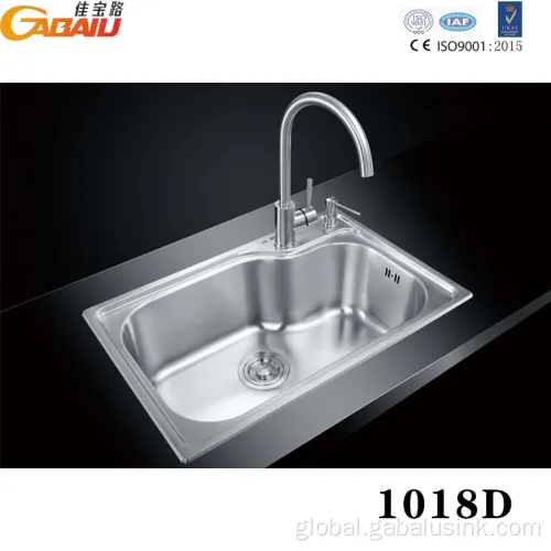 China All-in-one Commercial Stainless Steel Radius 25 Kitchen Sink Factory